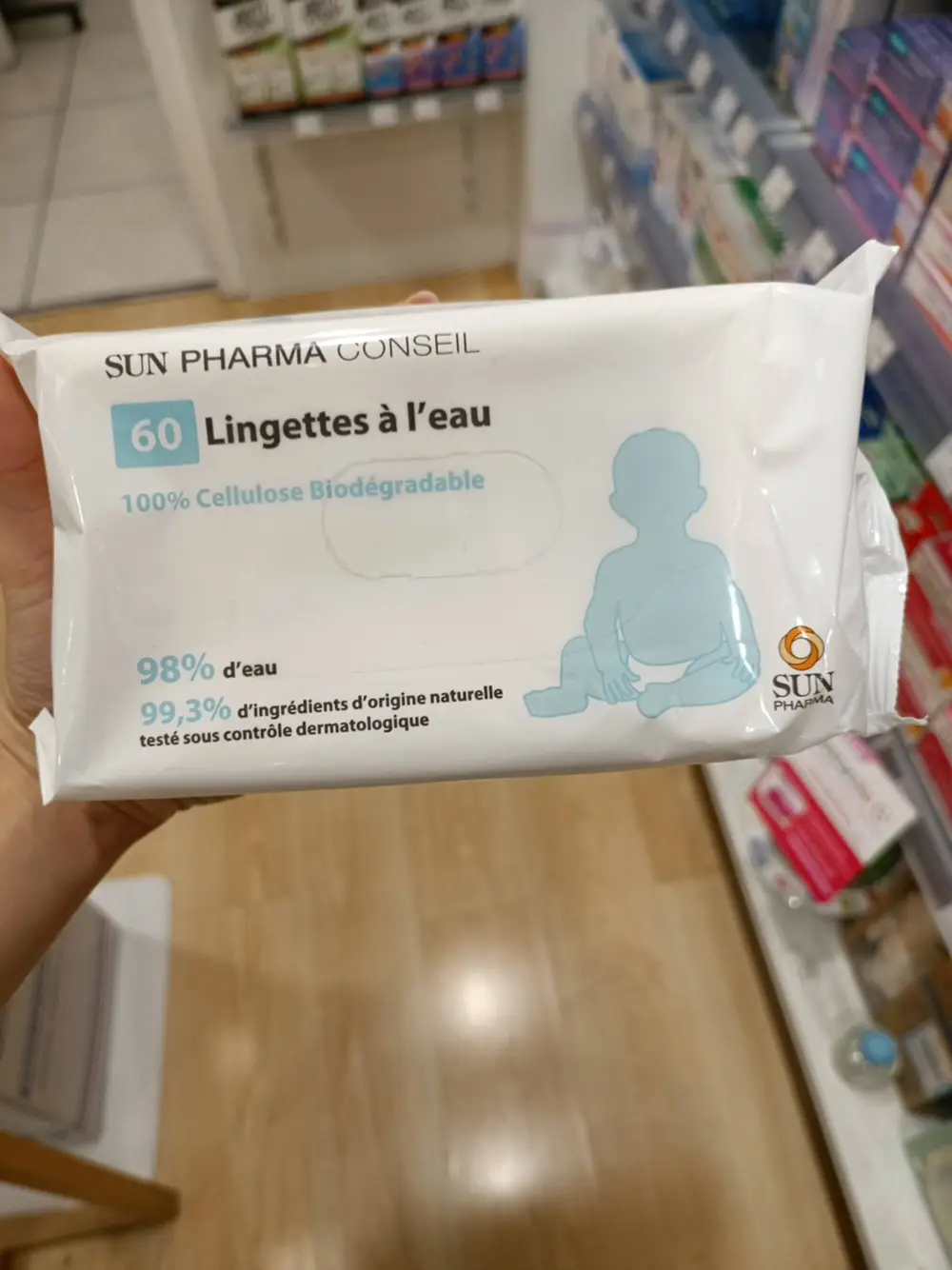 SUN PHARMA - Conseil - Lingettes à l'eau 