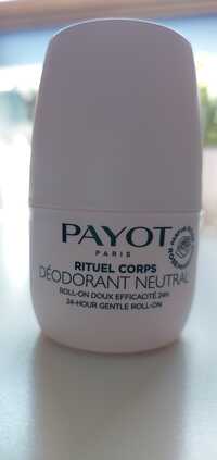 PAYOT - Rituel corps - Déodorant neutral