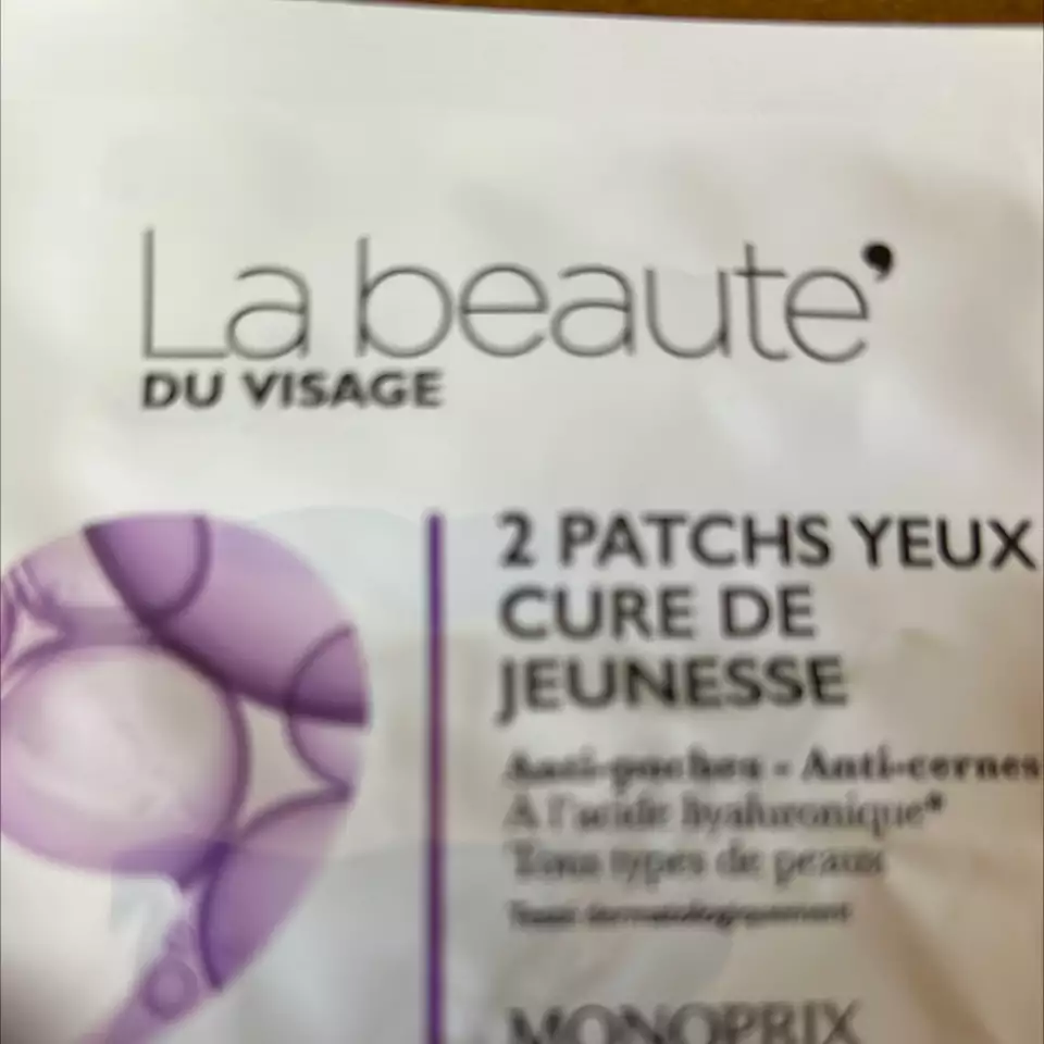 MONOPRIX - La beauté du visage - 2 Patchs yeux cure de jeunesse