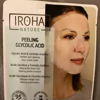 IROHA - Acide glycolique et centella asiatica - Masque visage tissu