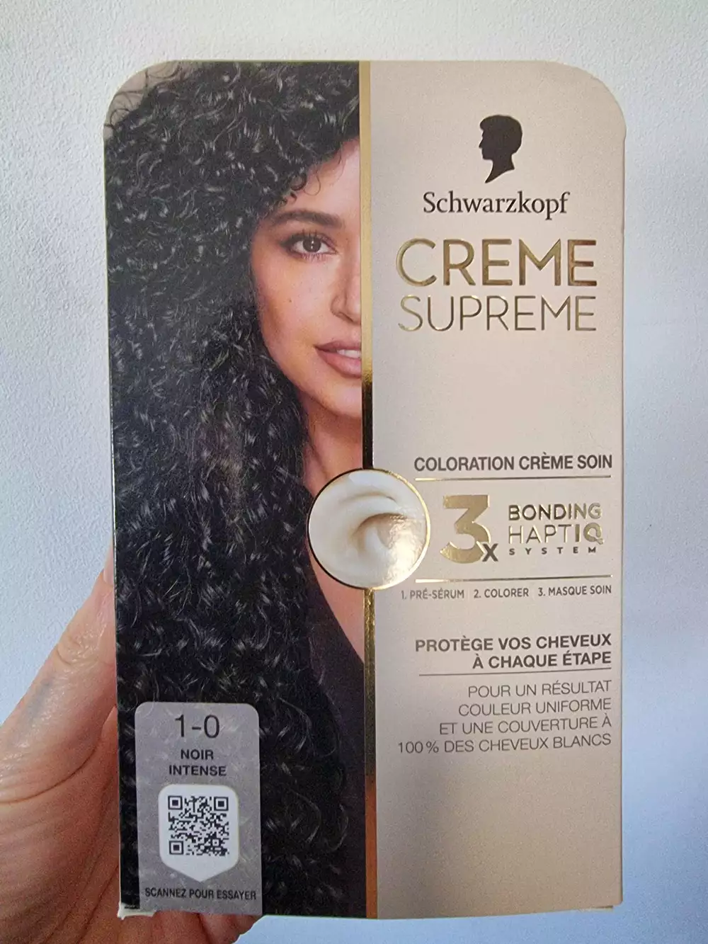 SCHWARZKOPF - Crème suprême - Coloration crème soin 1-0 noir intense