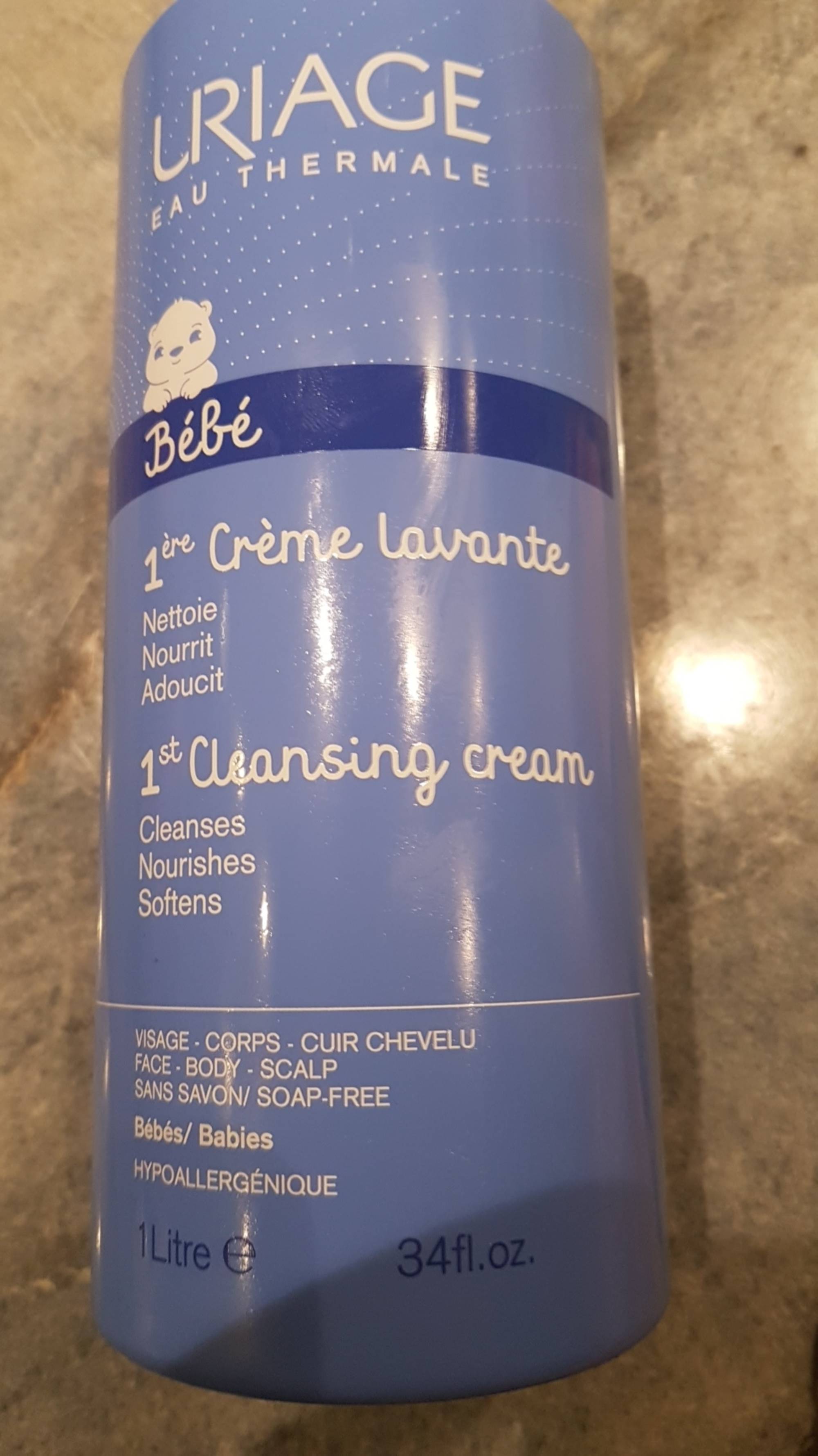 Crème Lavante Bébé - 1 L URIAGE