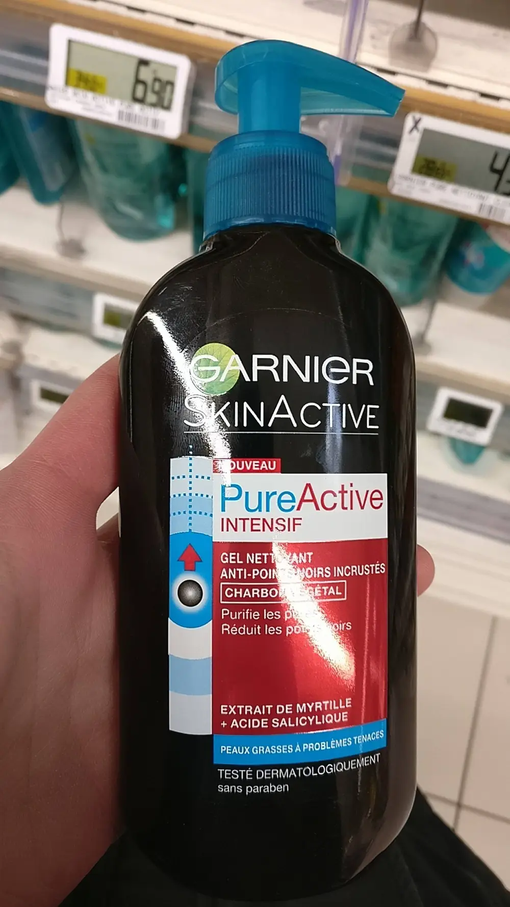 GARNIER - Pure active intensif - Gel nettoyant anti-points noirs incrustés