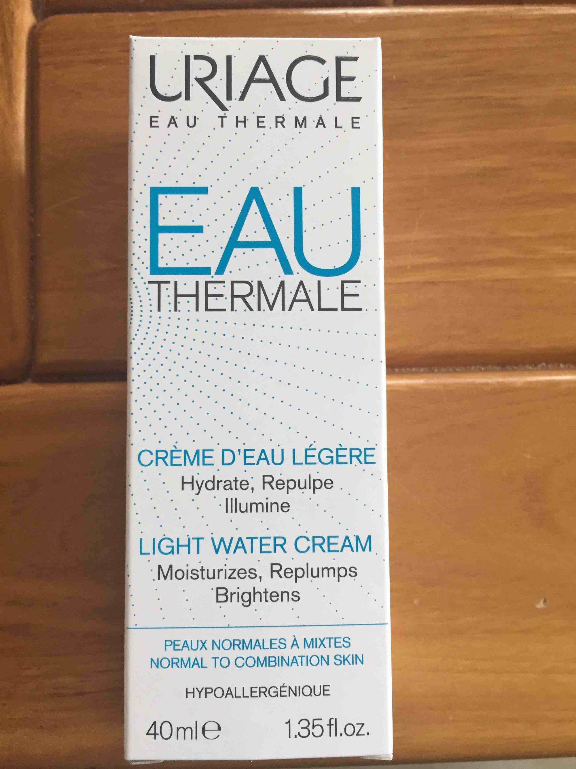 URIAGE - Eau thermale - Crème d'eau légère