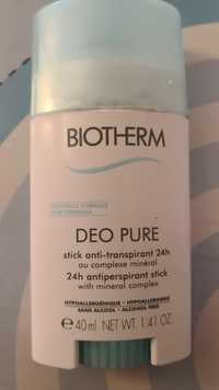 BIOTHERM - Deo pure - Stick anti-transpirant 24h