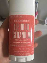 SCHMIDT'S - Fleur de géranium - Déodorant naturel pour peaux sensibles