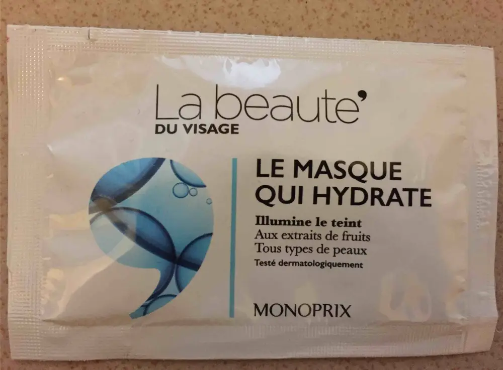 MONOPRIX - La beauté du visage - Le masque qui hydrate