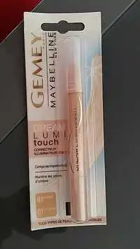 GEMEY MAYBELLINE - Dream lumi touch - Correcteur illuminateur 2 en 1 - 01 ivoire