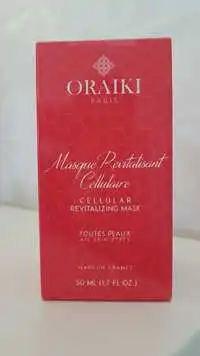 ORAIKI - Masque revitalisant cellulaire