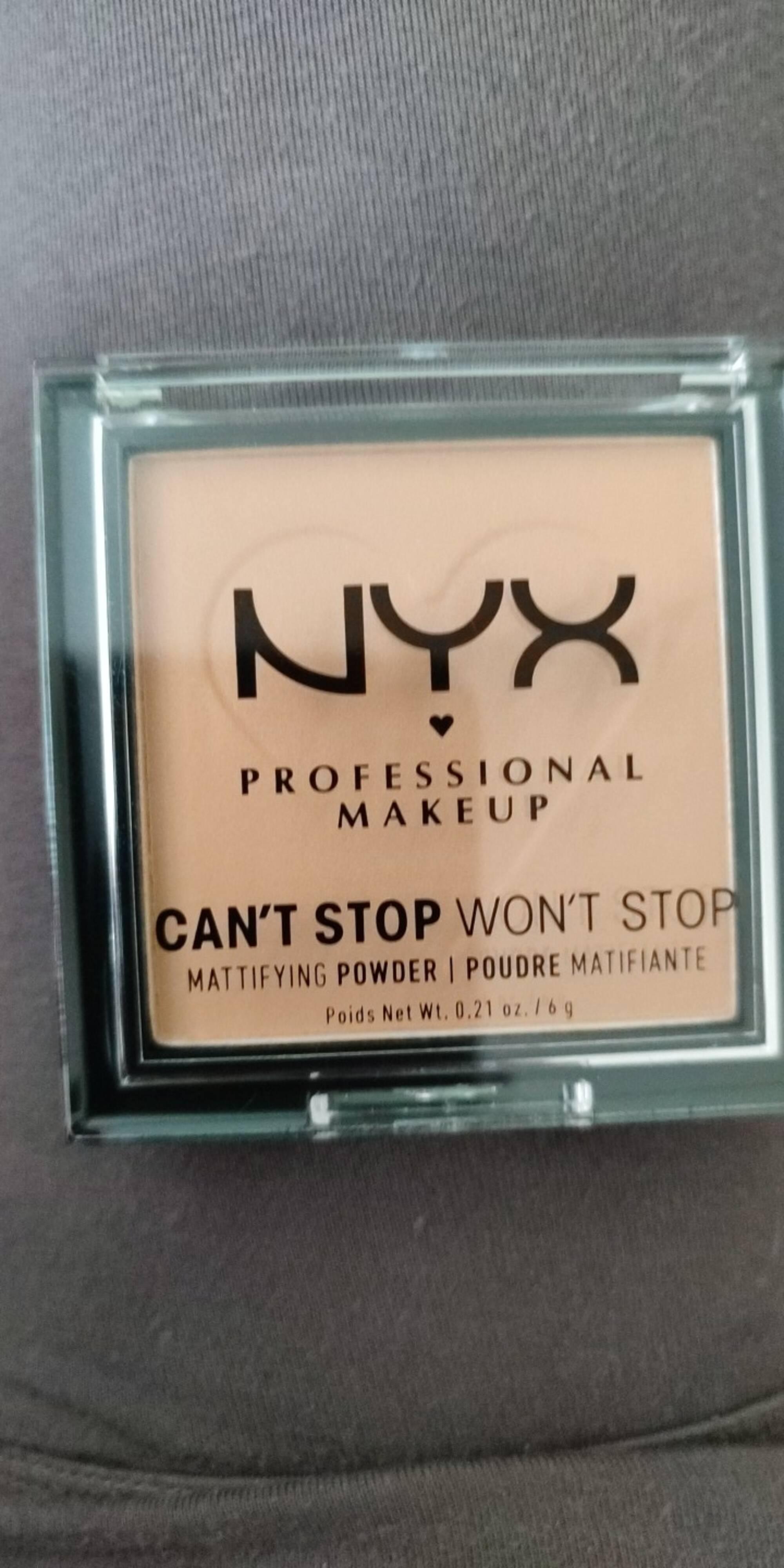 NYX PROFESSIONAL MAKEUP - Can't stop won't stop - Poudre matifiante caramel