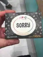 MOOD SOAP - Sorry - Soap bar charcoal shea & virgin oil