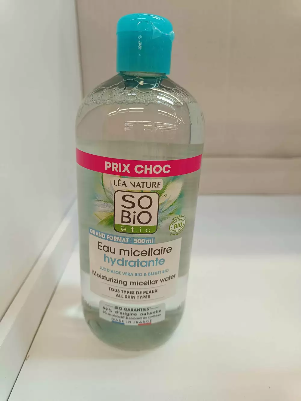 SO'BIO ÉTIC - Eau micellaire hydratante jus d'aloe vera bio & bleuet bio