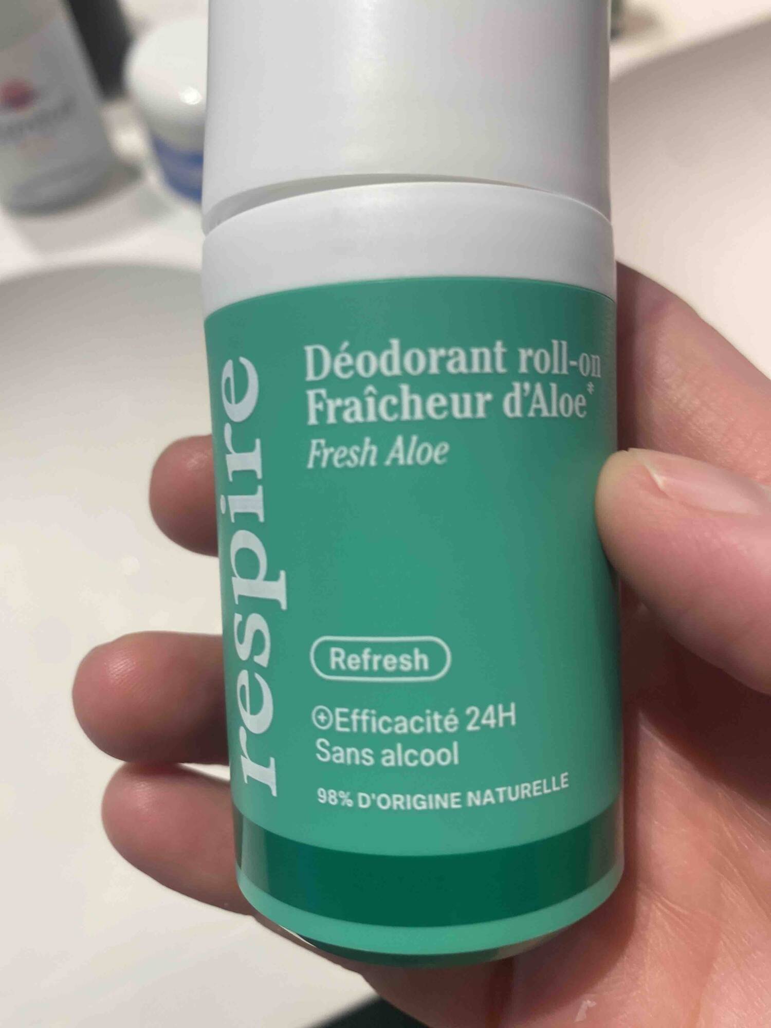 RESPIRE - Déodorant roll-on fraîcheur d'aloe 24h