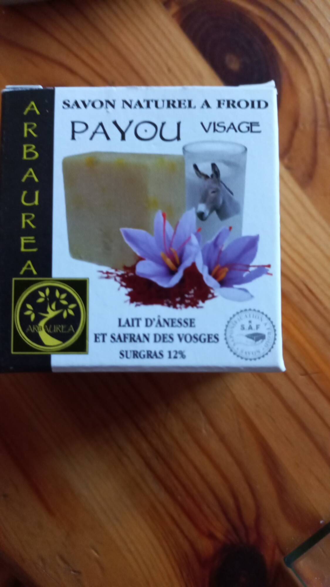 ARBAUREA - Payou - Savon naturel à froid visage