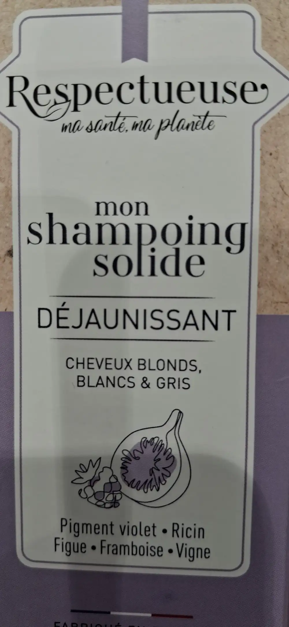 RESPECTUEUSE - Déjaunissant - Mon shampooing solide