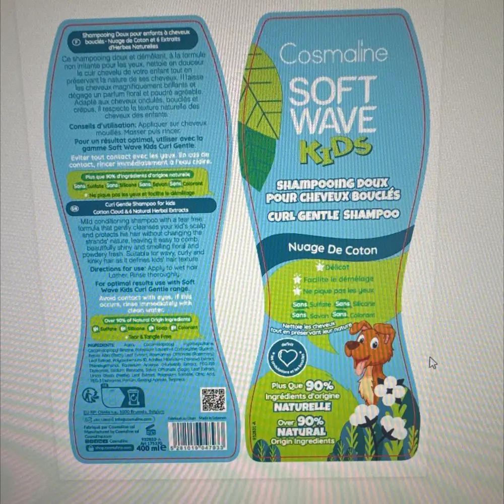 COSMALINE - Soft wave kids - Shampooing doux