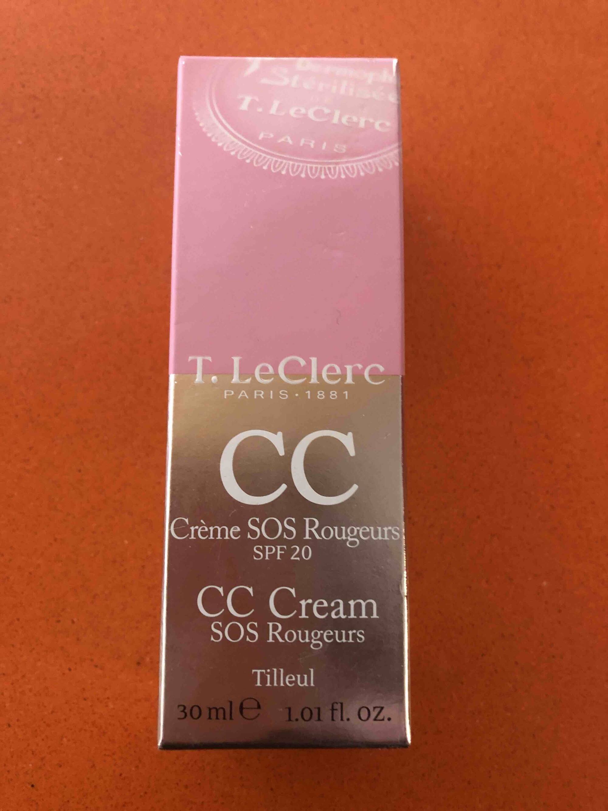 T.LECLERC - CC crème sos rougeurs - Spf 20