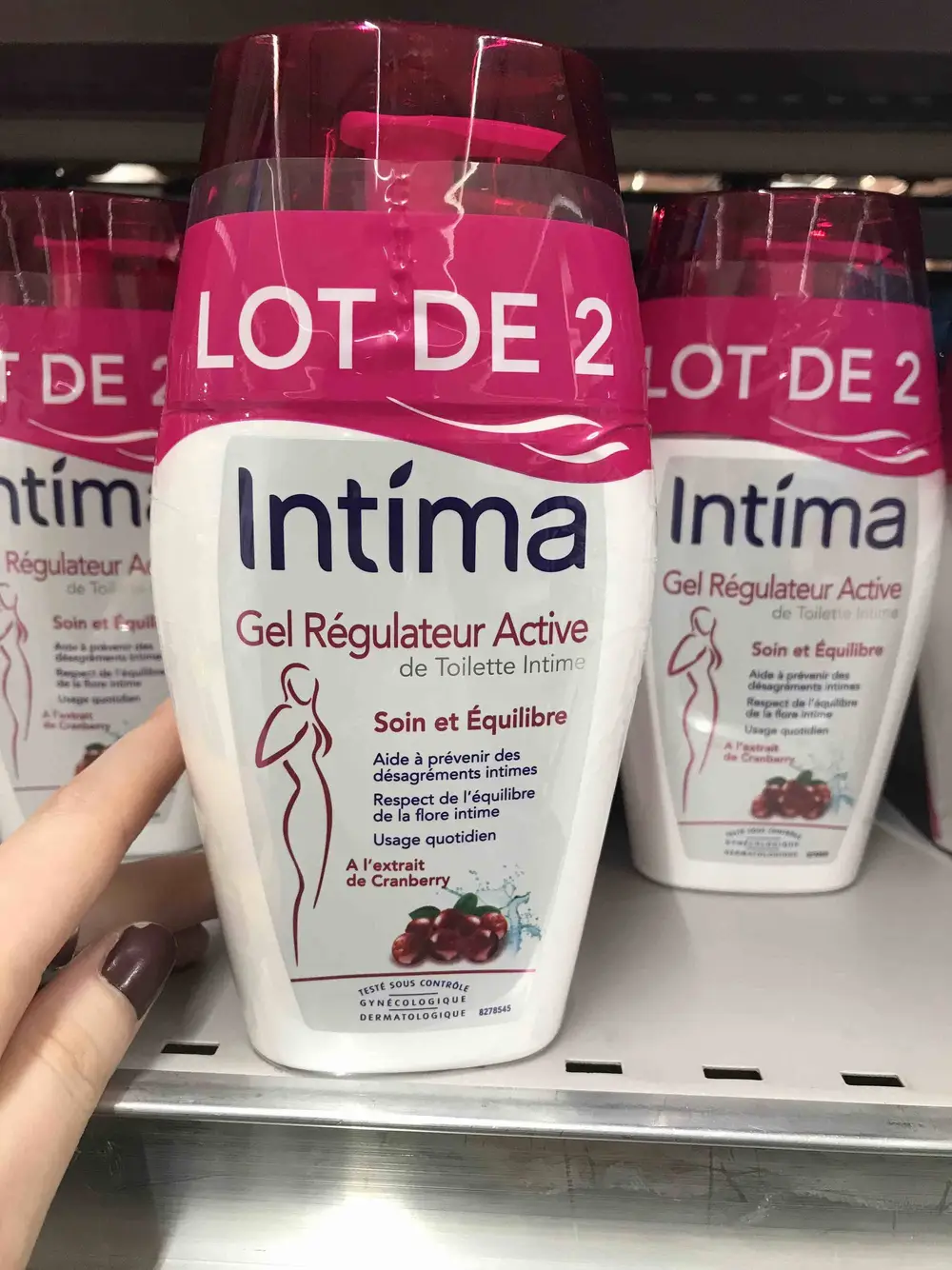 INTIMA - Lot de 2 - Gel régulateur active de toilette intime