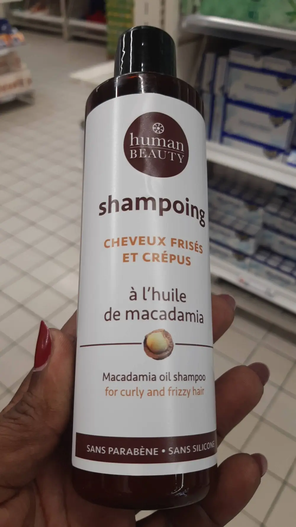HUMAN BEAUTY - Shampoing à l'huile de macadamia - Cheveux frisés et crépus
