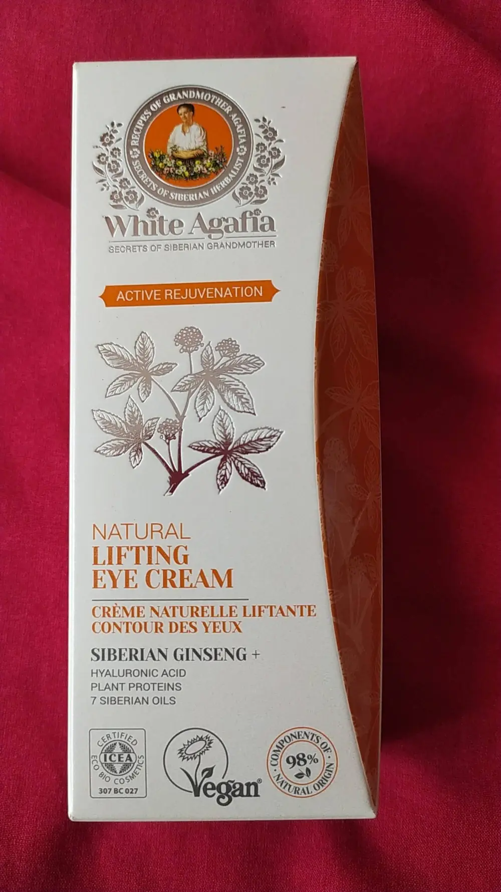 WHITE AGAFIA - Crème naturelle liftante contour des yeux