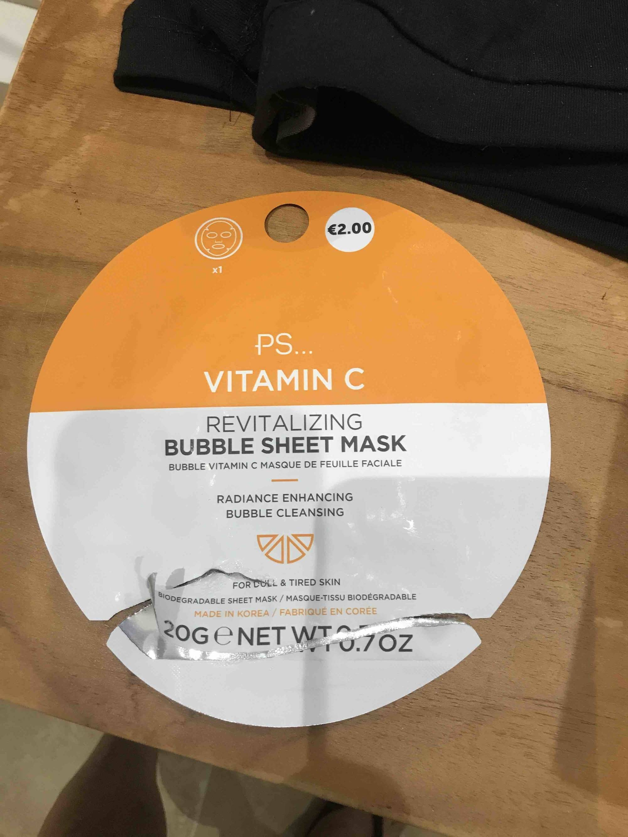 PRIMARK - Bubble Vitamin C Masque de feuille faciale