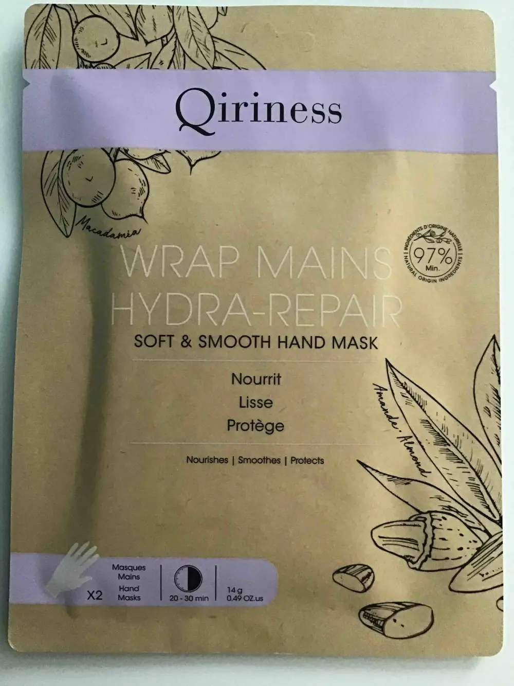 QIRINESS - Wrap mains hydra-repair - Masques mains