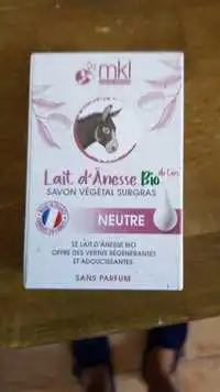 MKL GREEN NATURE - Lait d'Ânesse Bio - Savon végétal surgras 