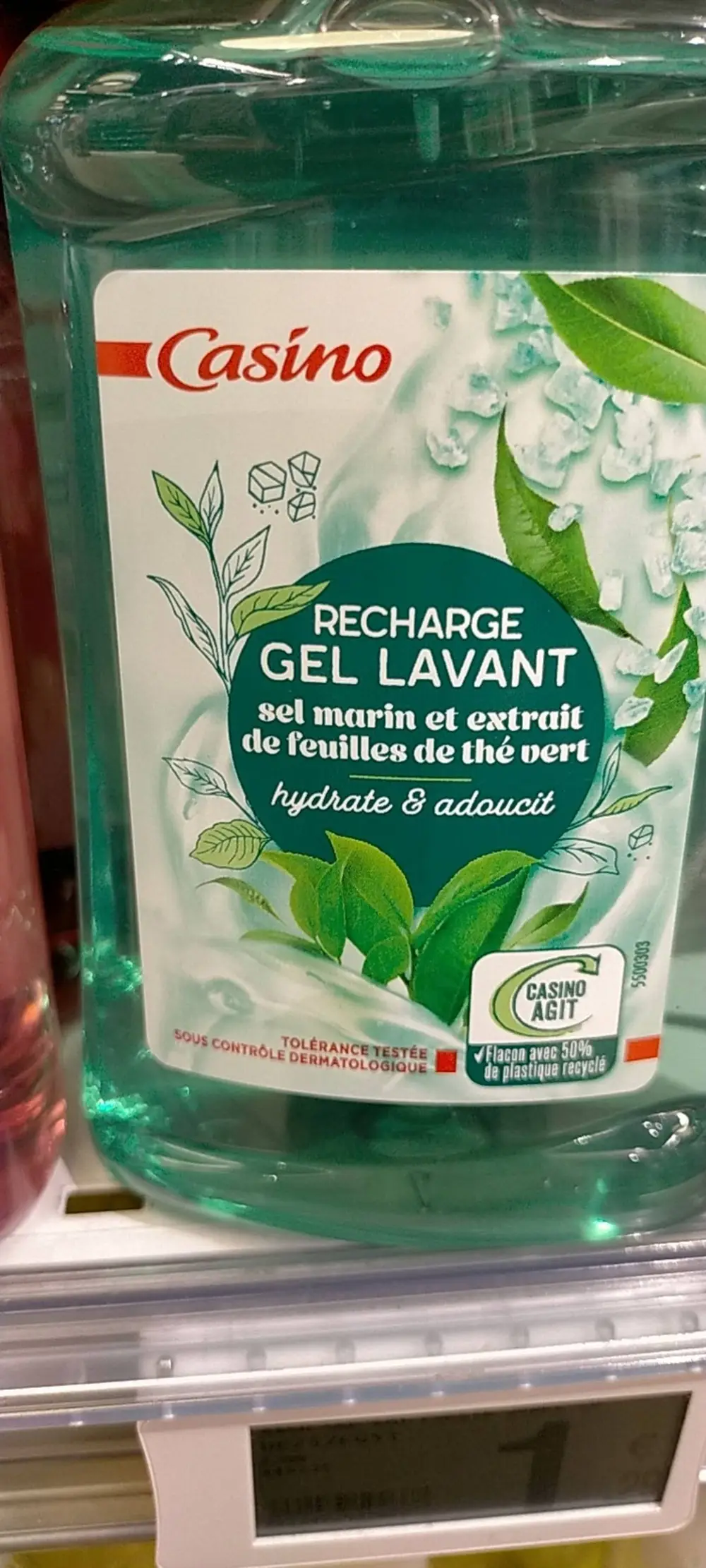 CASINO - Gel lavant sel marin et extrait de feuilles de thé vert