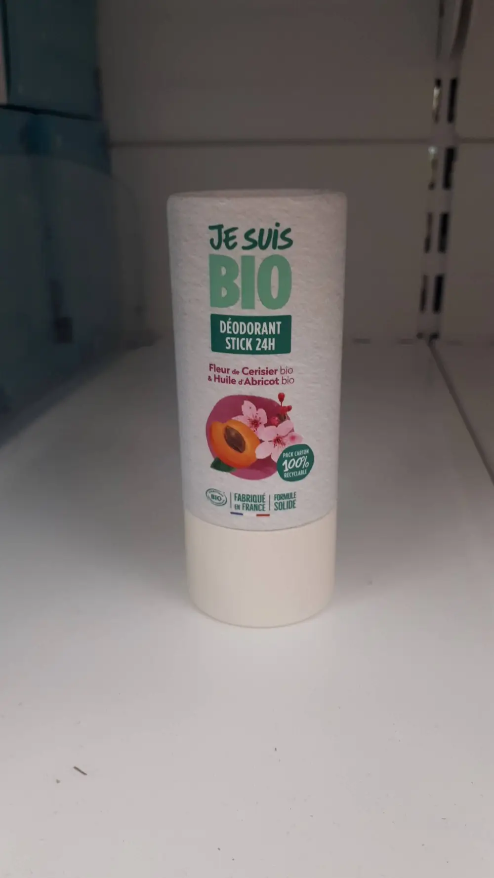 JE SUIS BIO - Déodorant stick 24h - Fleur de cerisier & Huile d'abricot