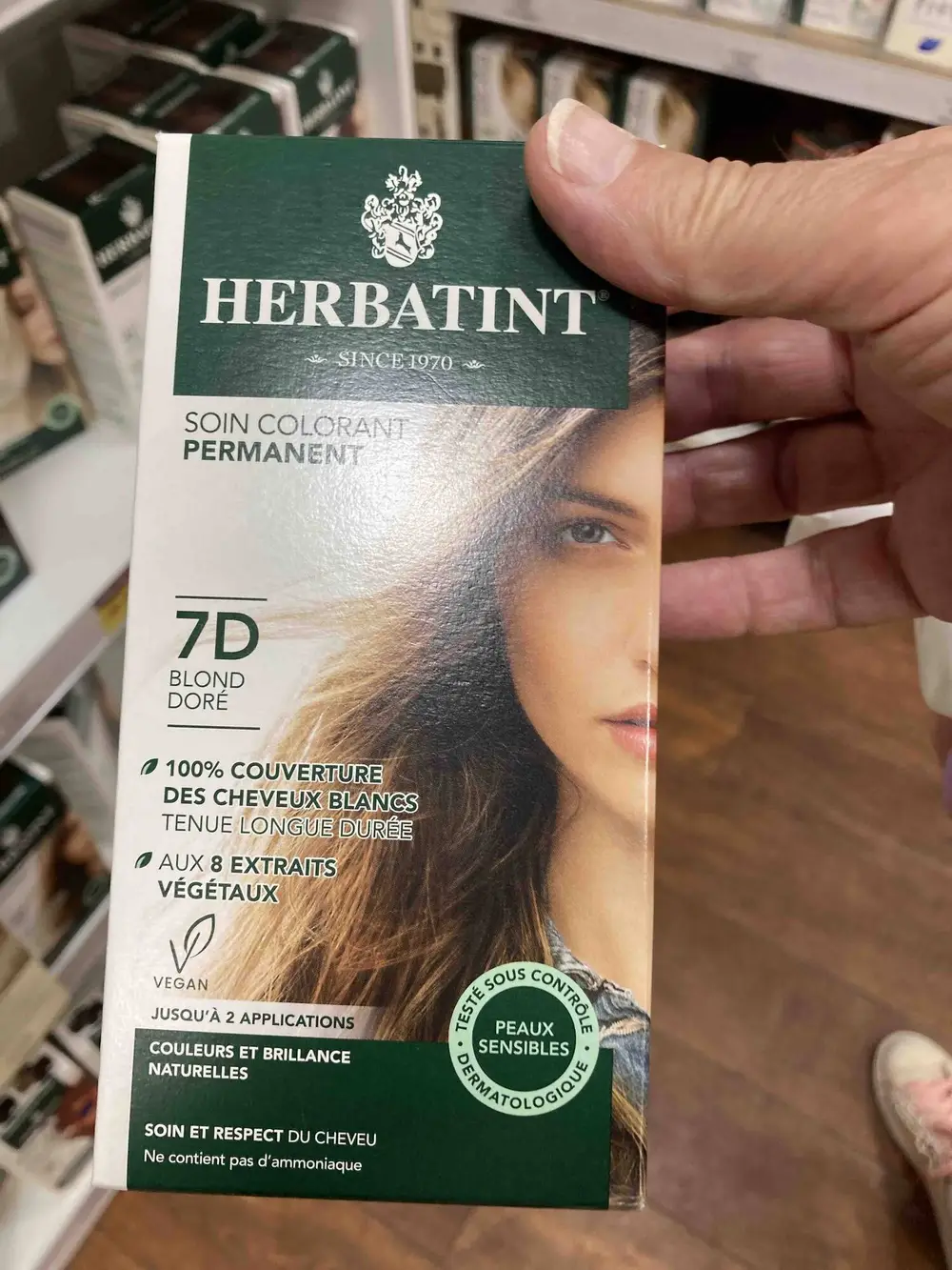 HERBATINT - 7D Blond doré - Soin colorant permanent