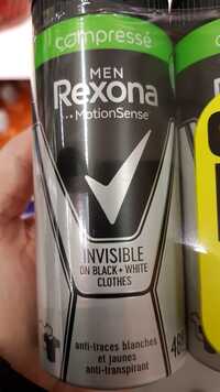REXONA - Men MotionSense - Invisible on black + White clothes anti-transpirant 48h