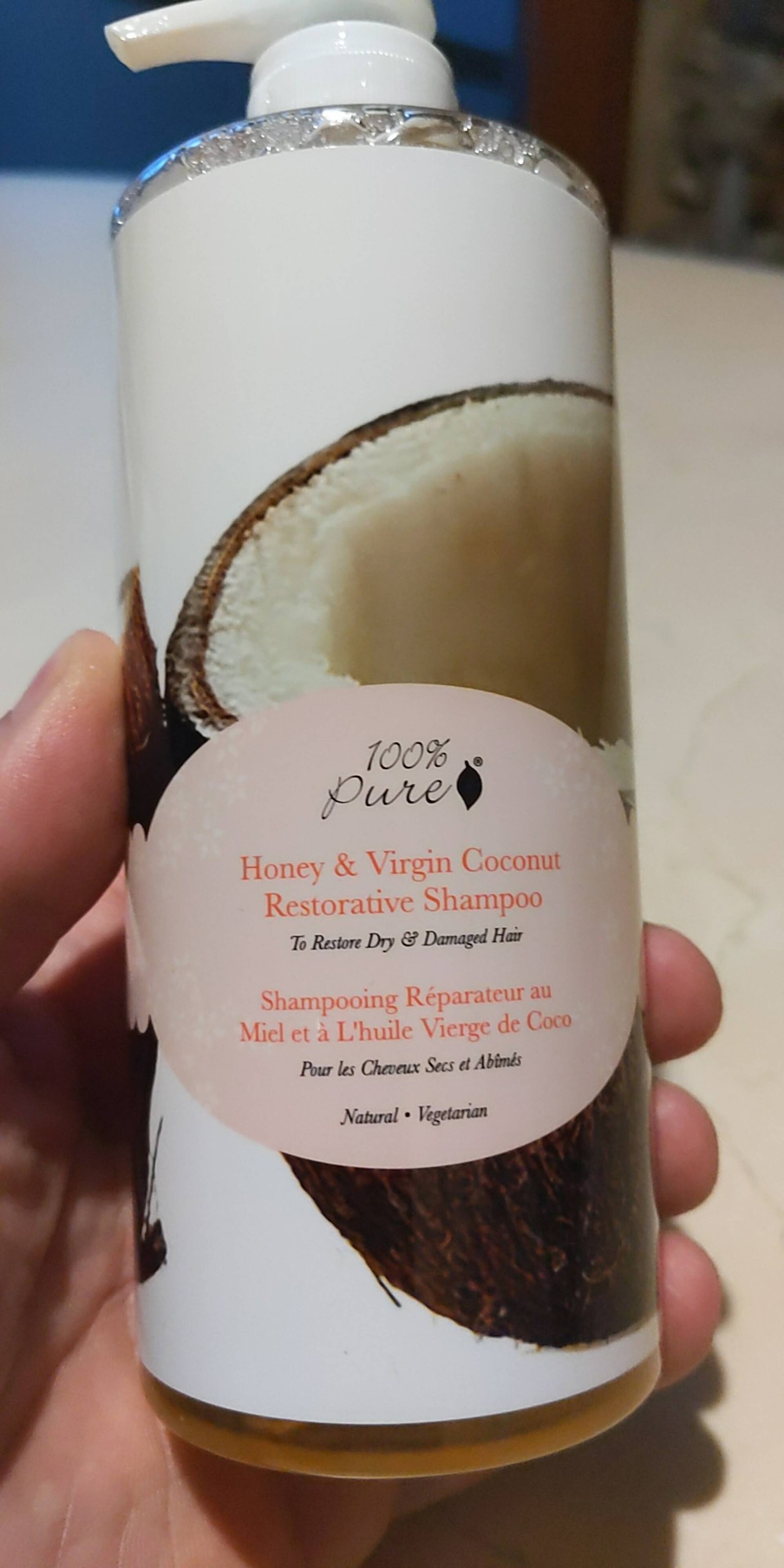 100% PURE - Shampooing réparateur au miel et à la noix de coco vierge