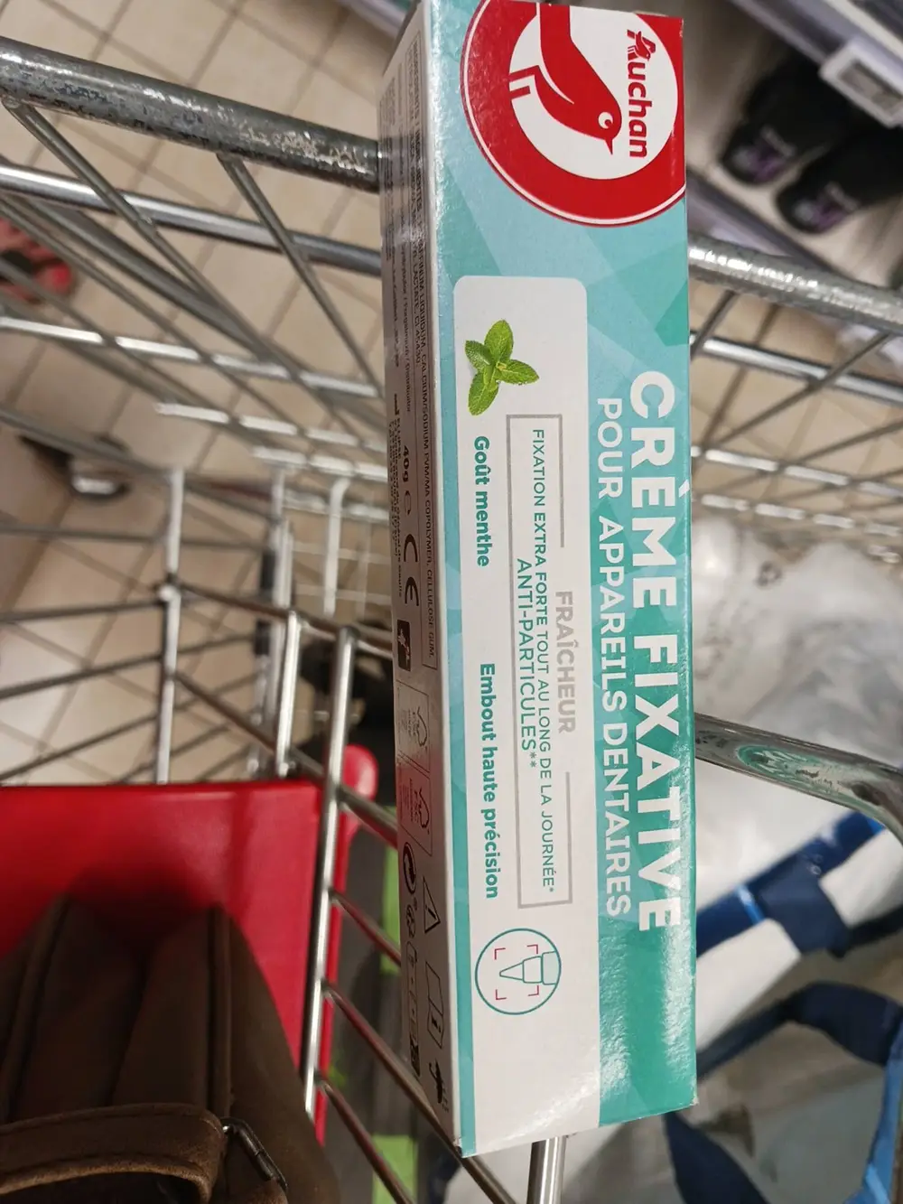 AUCHAN - Fraîcheur - Crème fixative pour appareils dentaires