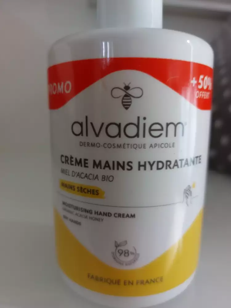 ALVADIEM - Crème mains hydratante