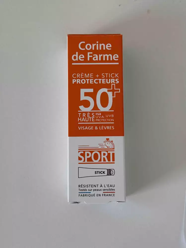 CORINE DE FARME - Sport - Crème + stick protecteurs 50+