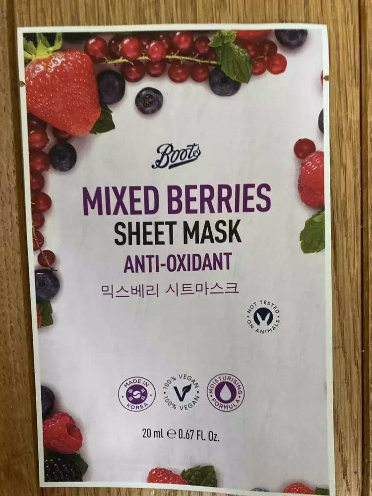 BOOTS - Mixed berries sheet mask anti-oxidant