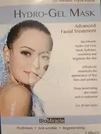 BIOMIRACLE - Hydro gel mask advanced facial treatment