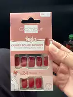 GLAMOUR - Ongles carres rouge passion