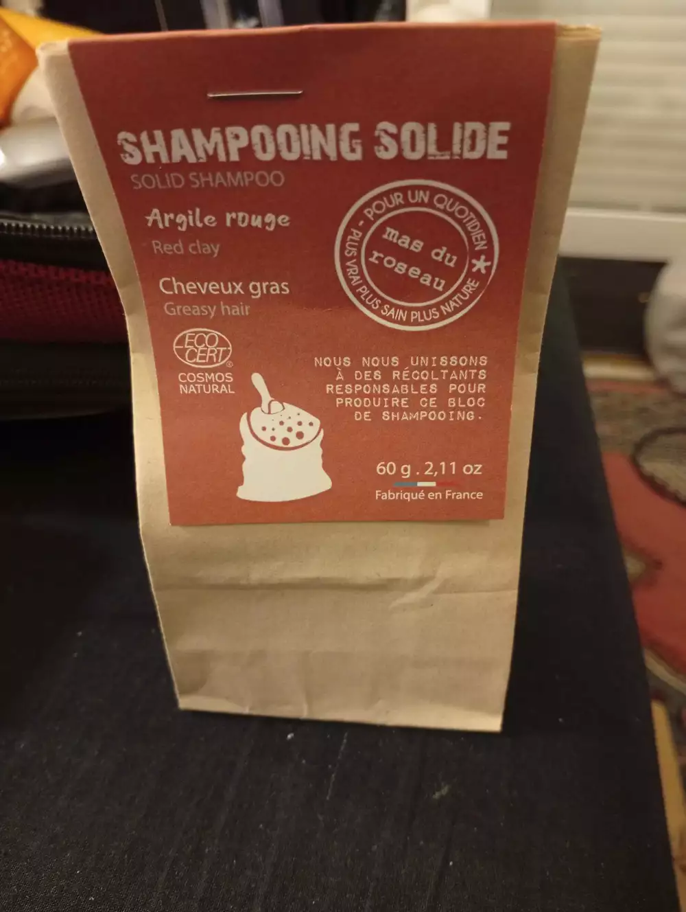 MAS DU ROSEAU - Argile rouge - Shampooing solide