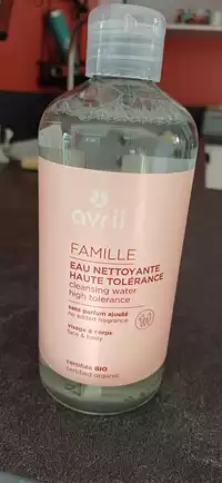 AVRIL - Famille - Eau nettoyante haute tolérance