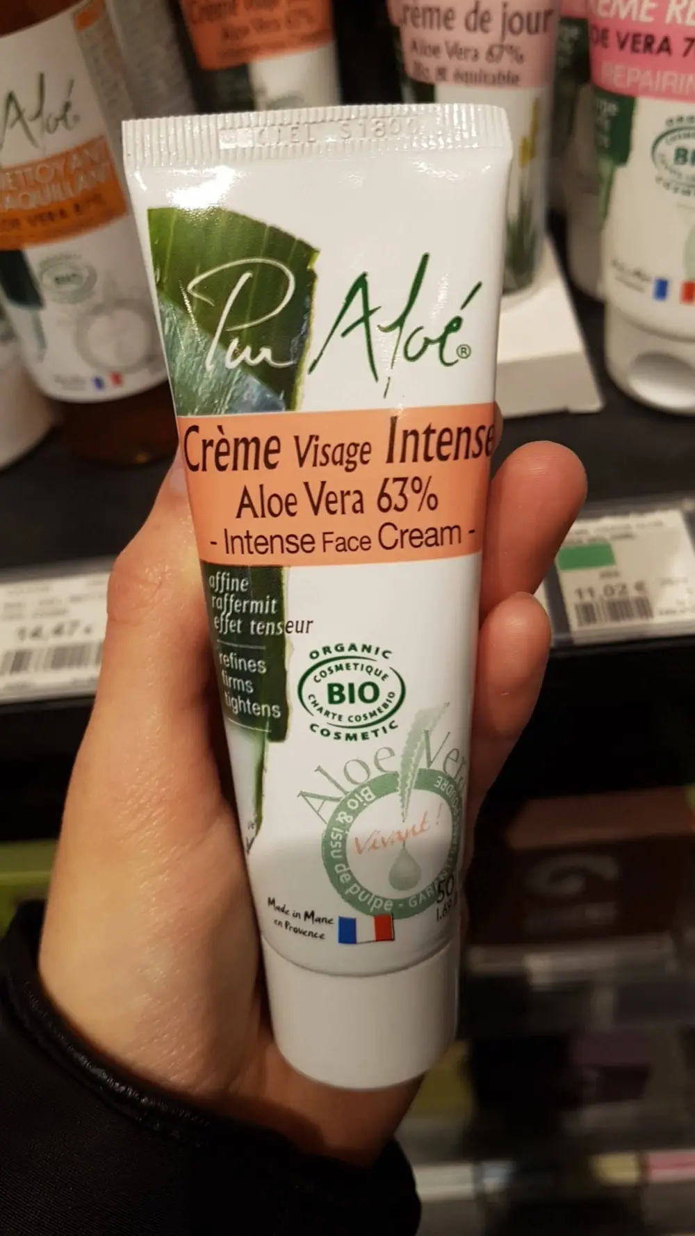 PUR ALOÉ - Crème visage intense à l'aloé vera 63%