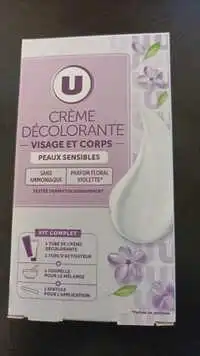 U - Crème décolorante visage et corps