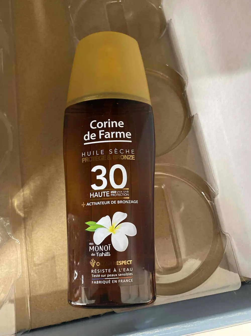 CORINE DE FARME - Monoï de Tahiti - Huile sèche SPF 30 