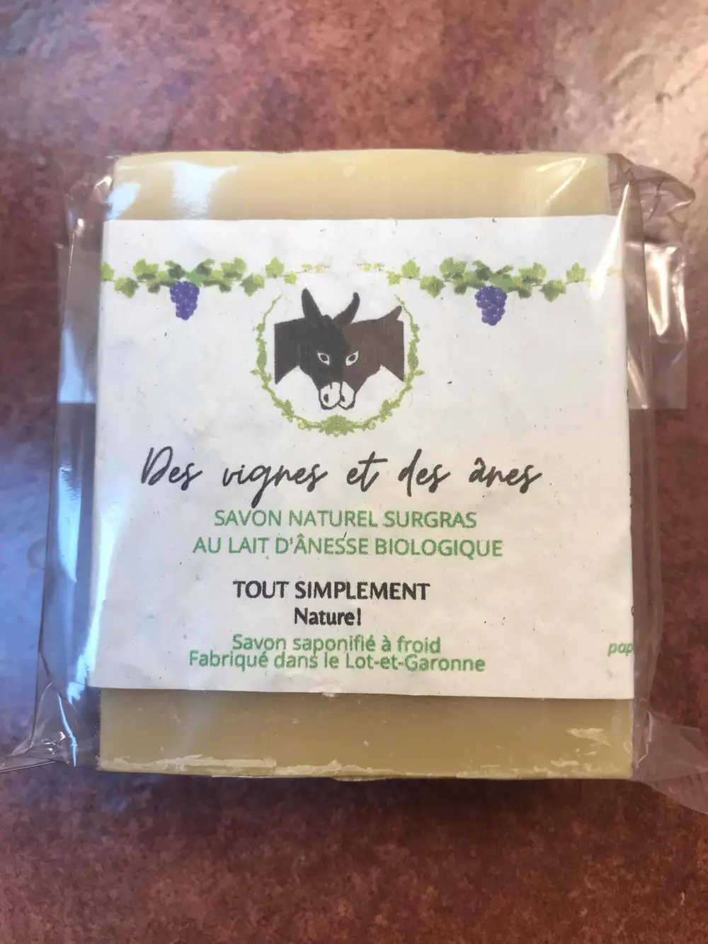 DES VIGNES ET DES ANES - Savon naturel surgras 