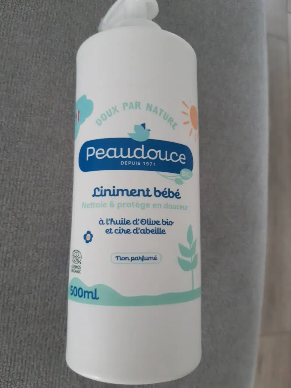 PEAUDOUCE - Liniment bébé bio huile d'olive et cire d'abeille