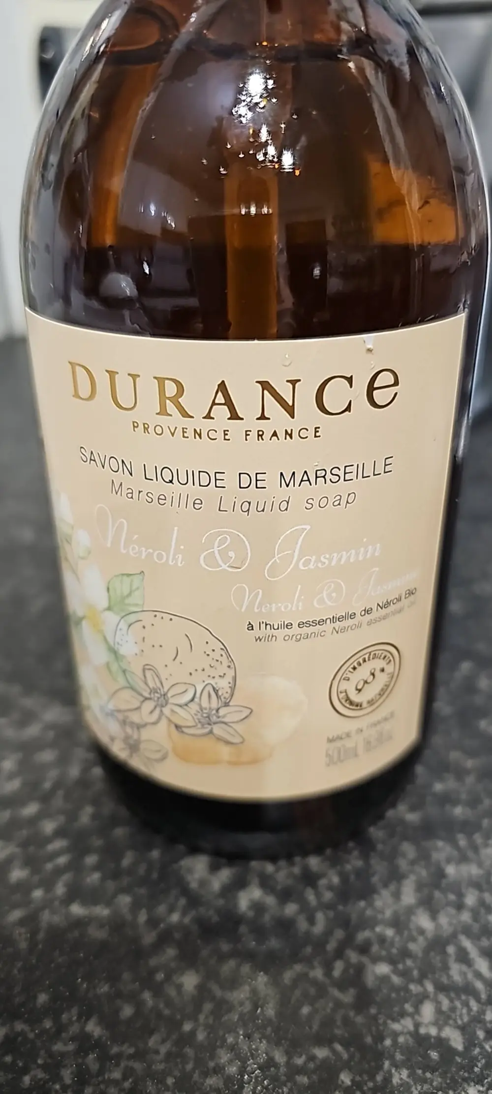 DURANCE PROVENCE - Savon liquide de Marseille néroli & jasmin