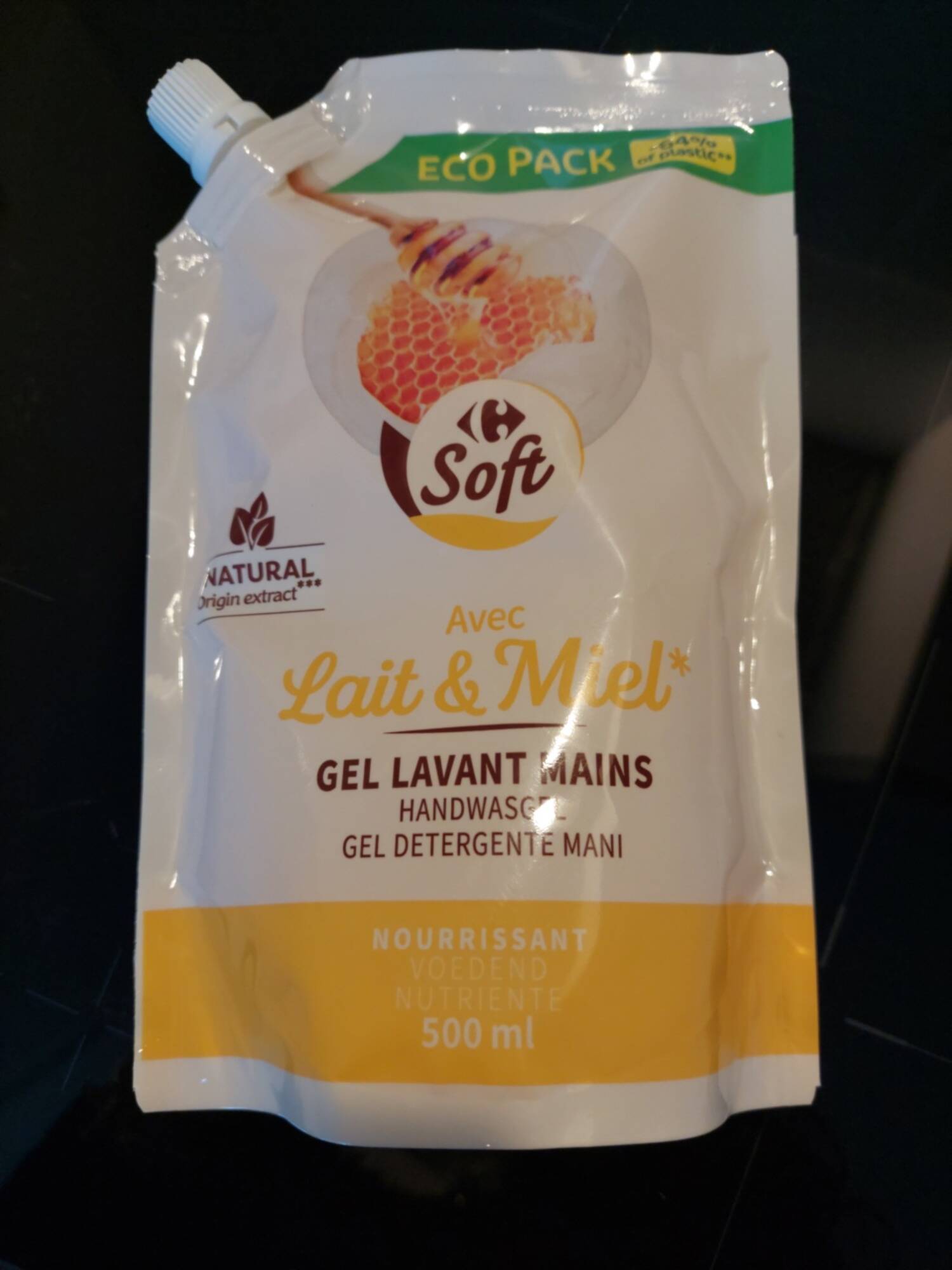 CARREFOUR SOFT - Gel lavant mains avec lait et miel 