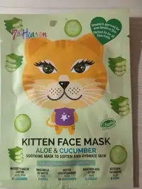 7TH HEAVEN - Masque visage de chaton aloe vera et concombre