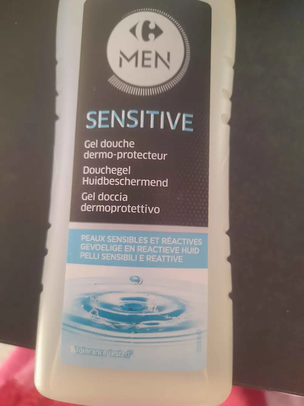 CARREFOUR - Men sensitive - Gel douche dermo-protecteur