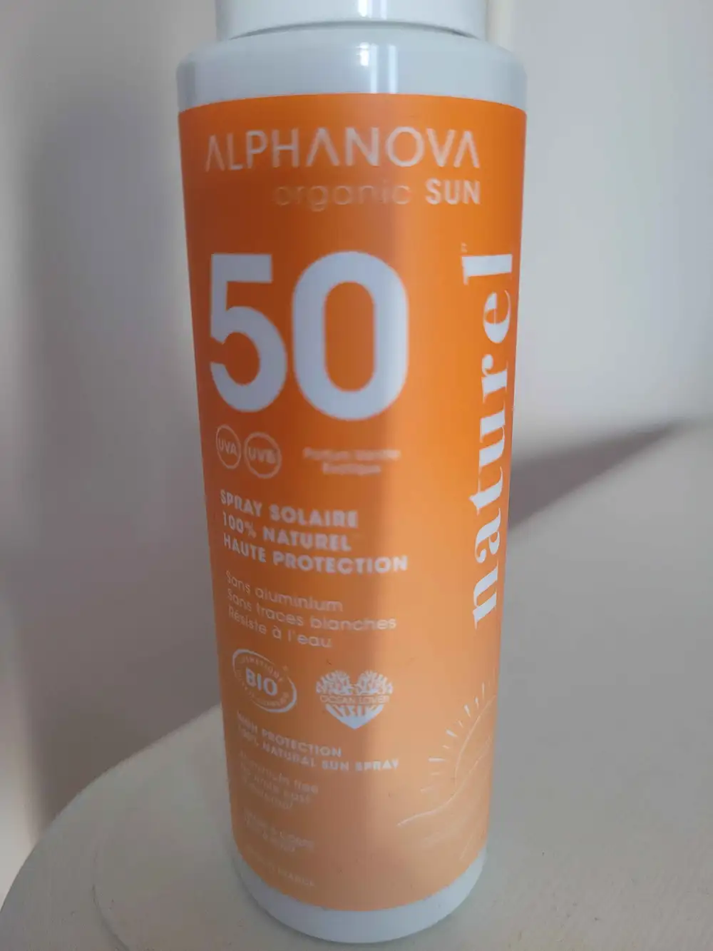 ALPHANOVA - Spray solaire 100% naturel haute protection